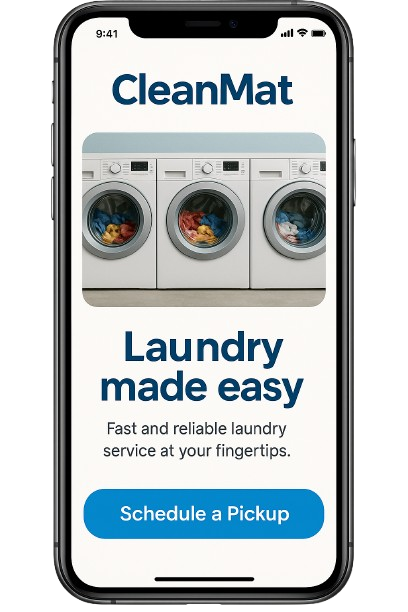 CleanMat App on Phone
